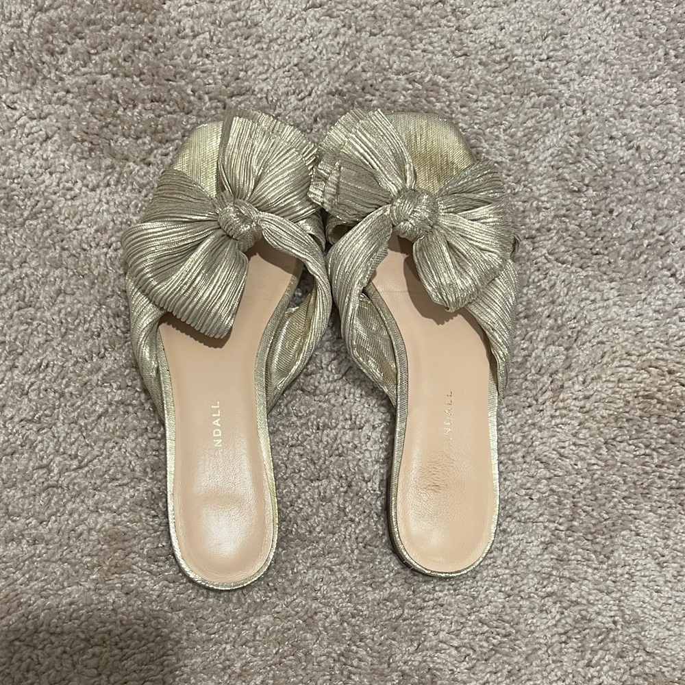 Loeffler Randall Platinum Bow Mules